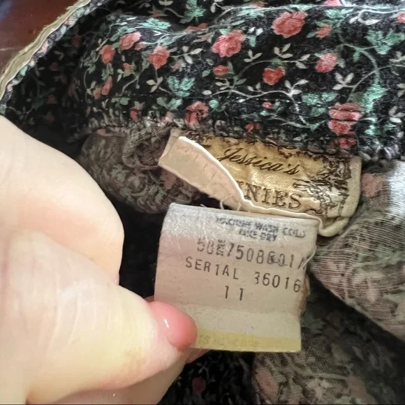 Gunne Sax skirt, vintage 70s prairie - blue calico with white trim- vtg size 11 - Picture 5 of 6